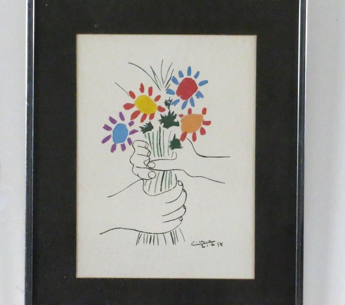 "Bouquet of Flowers" Reproduction Print by Picasso - 2