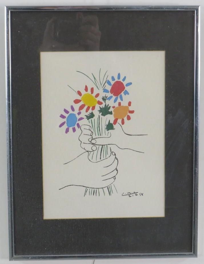 "Bouquet of Flowers" Reproduction Print by Picasso - 4
