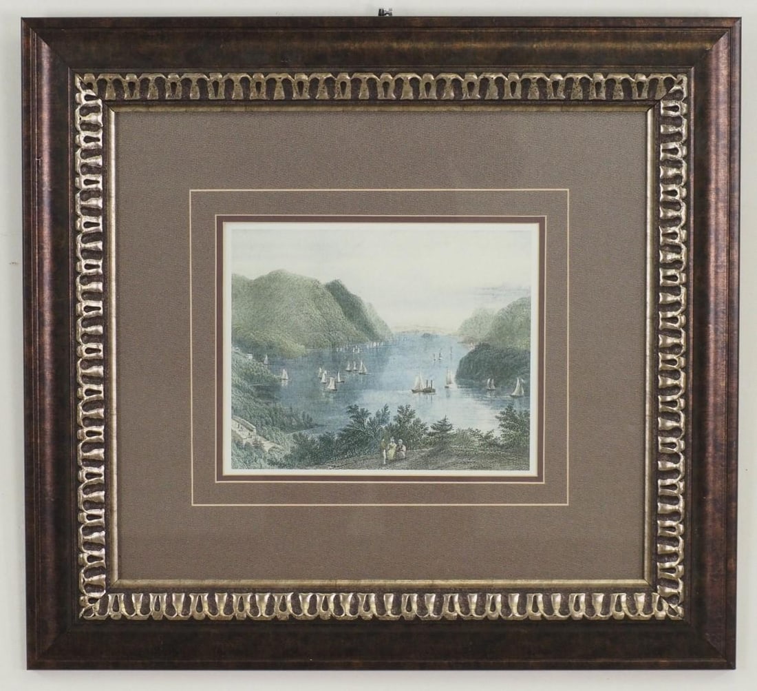 W.H. Bartlett "Bartlett Views II" Print on Paper: 21.75" x 23.5" framed 