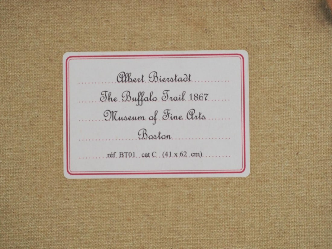 Albert Bierstadt Reproduction Print of "The Buffalo Trail 1867" - 10