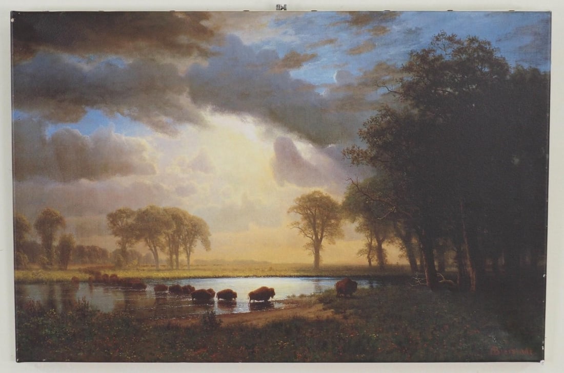 Albert Bierstadt Reproduction Print of "The Buffalo Trail 1867" - 5
