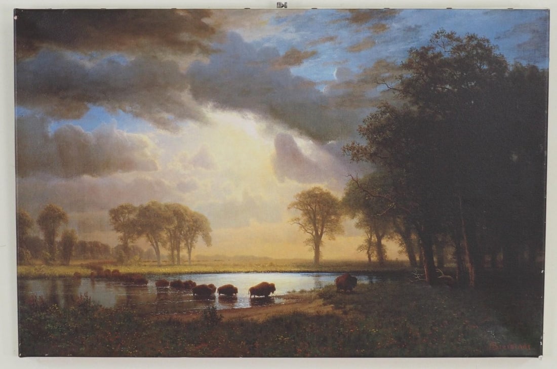 Albert Bierstadt Reproduction Print of "The Buffalo Trail 1867" - 6