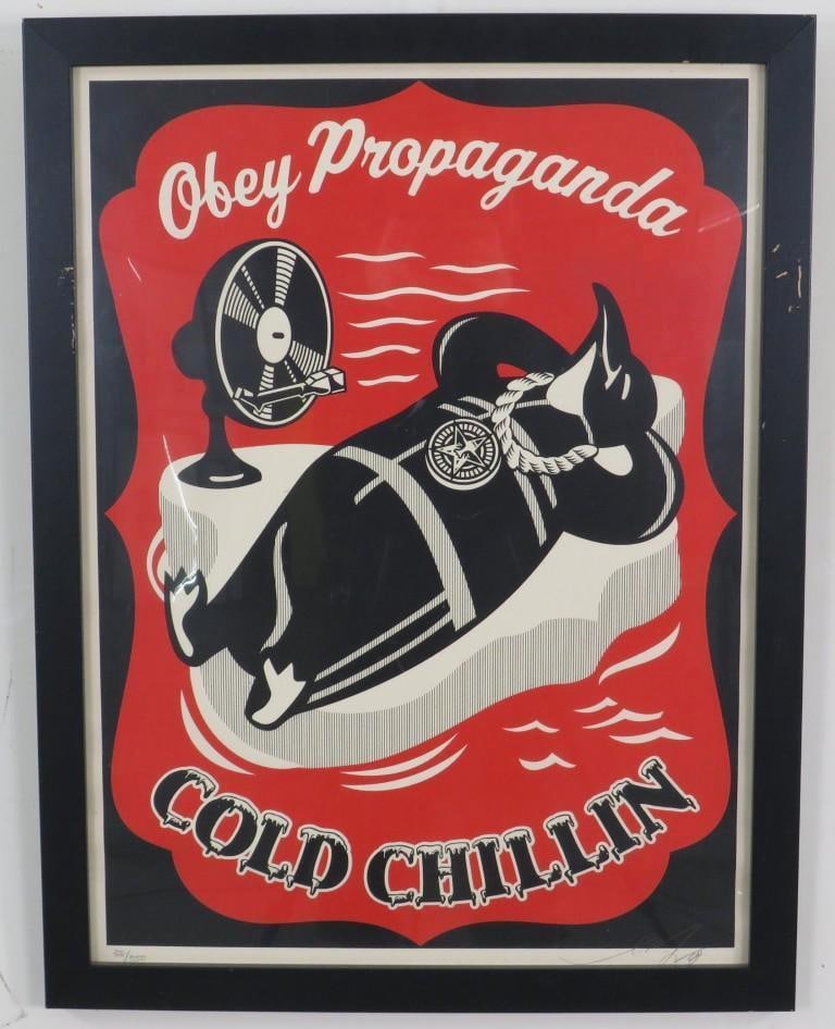 Shepard Fairey "Cold Chillin" Limited Screen Print - 3