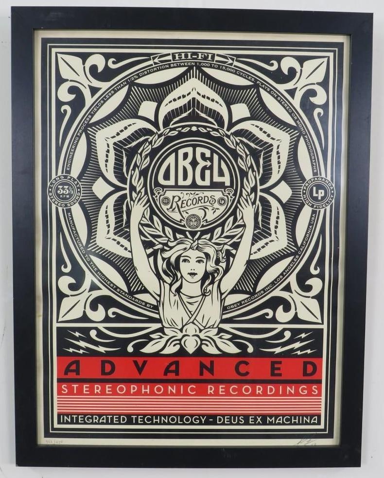 Shepard Fairly "Advanced Stereophonics" Limited Screen Print: SLR "Shepard Fairly"; 386/450; 26" x 20" 