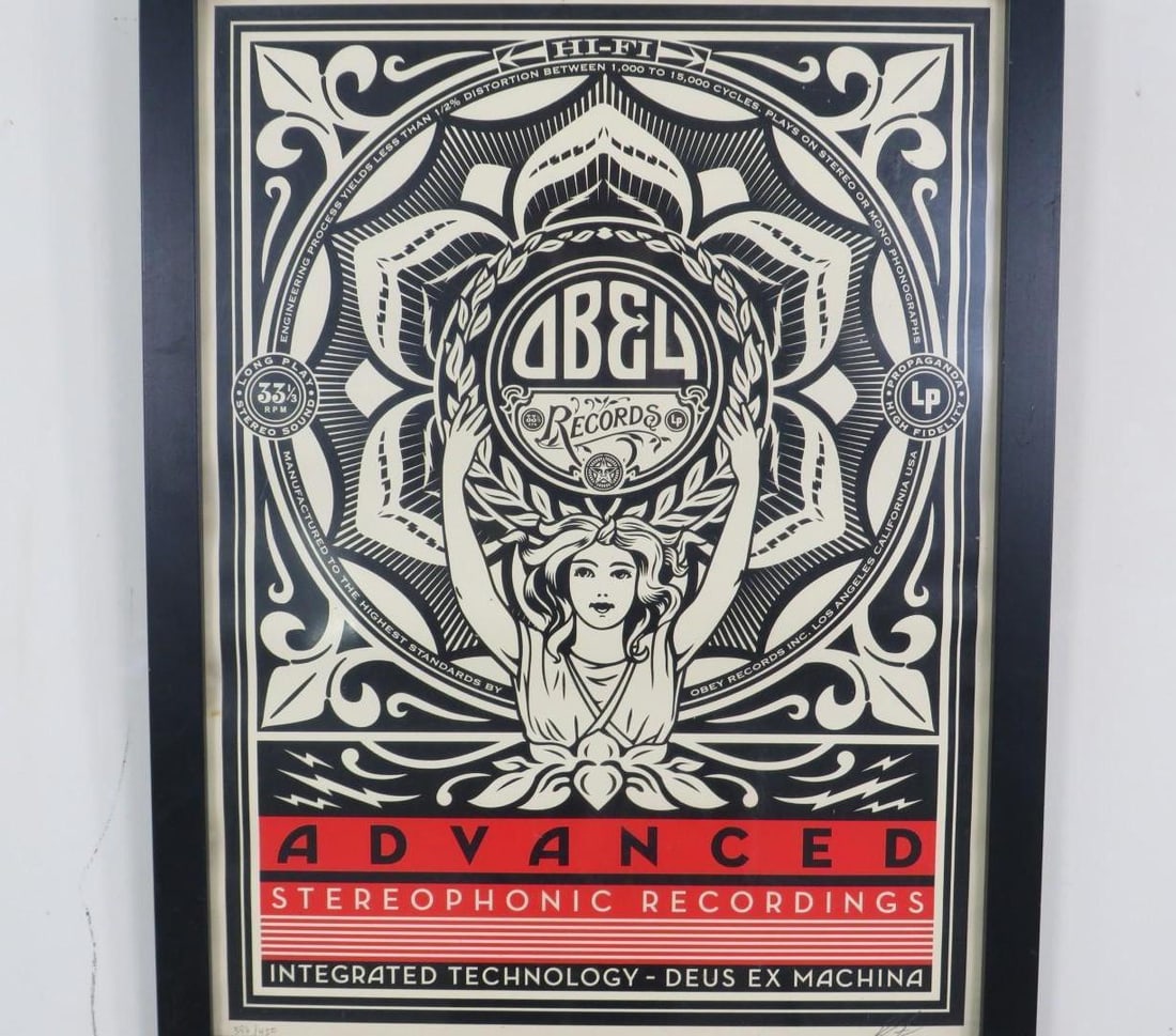 Shepard Fairey "Advanced Stereophonics" Limited Screen Print - 2