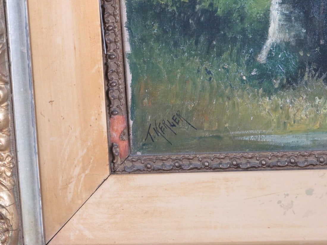 T. Kerler Landscape Oil on Canvas - 3