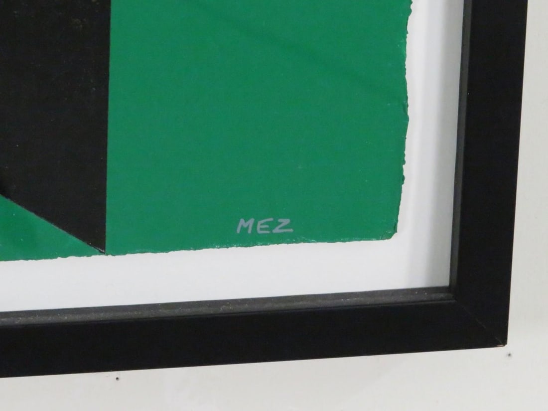 Mark E. Zimmerman "Green Pinwheel Quilt" Acrylic on Paper - 3