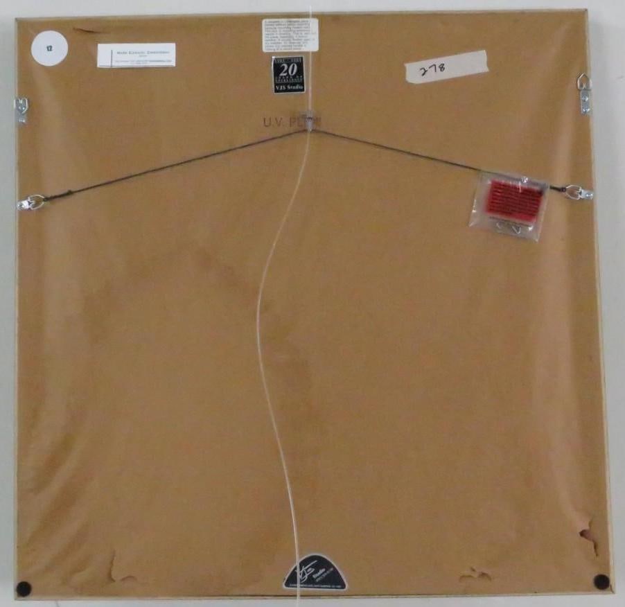 Mark E. Zimmerman "Green Pinwheel Quilt" Acrylic on Paper - 4