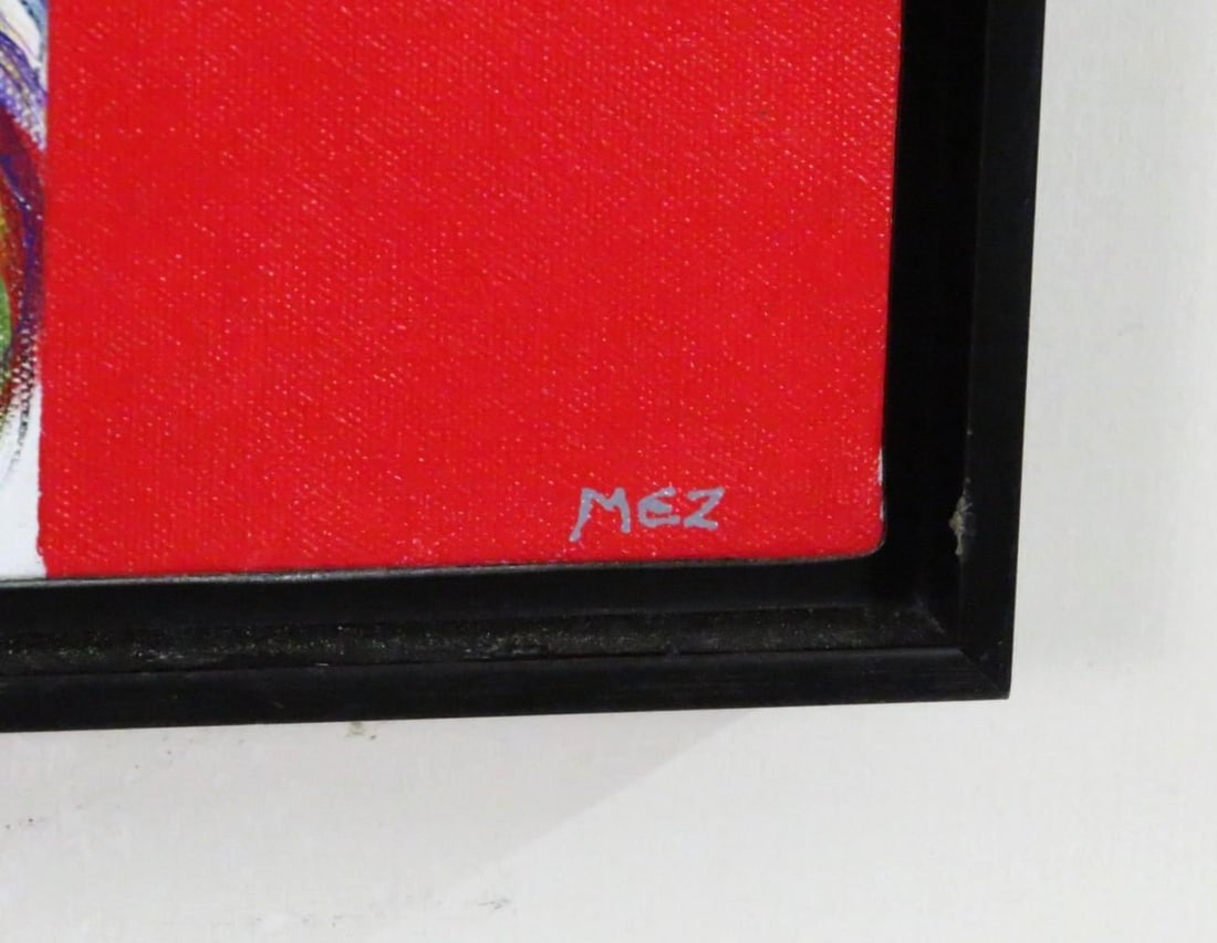 Mark E. Zimmerman "Red Pinwheel Quilt" Acrylic on Canvas - 3