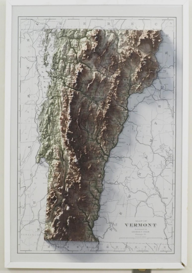 Topographic Map of Vermont - 2