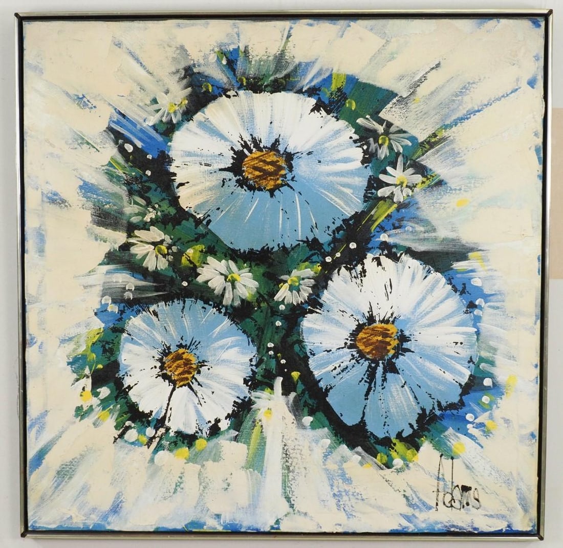 Oil on Canvas Painting: SLR "Adams", 37" x 37" framed 