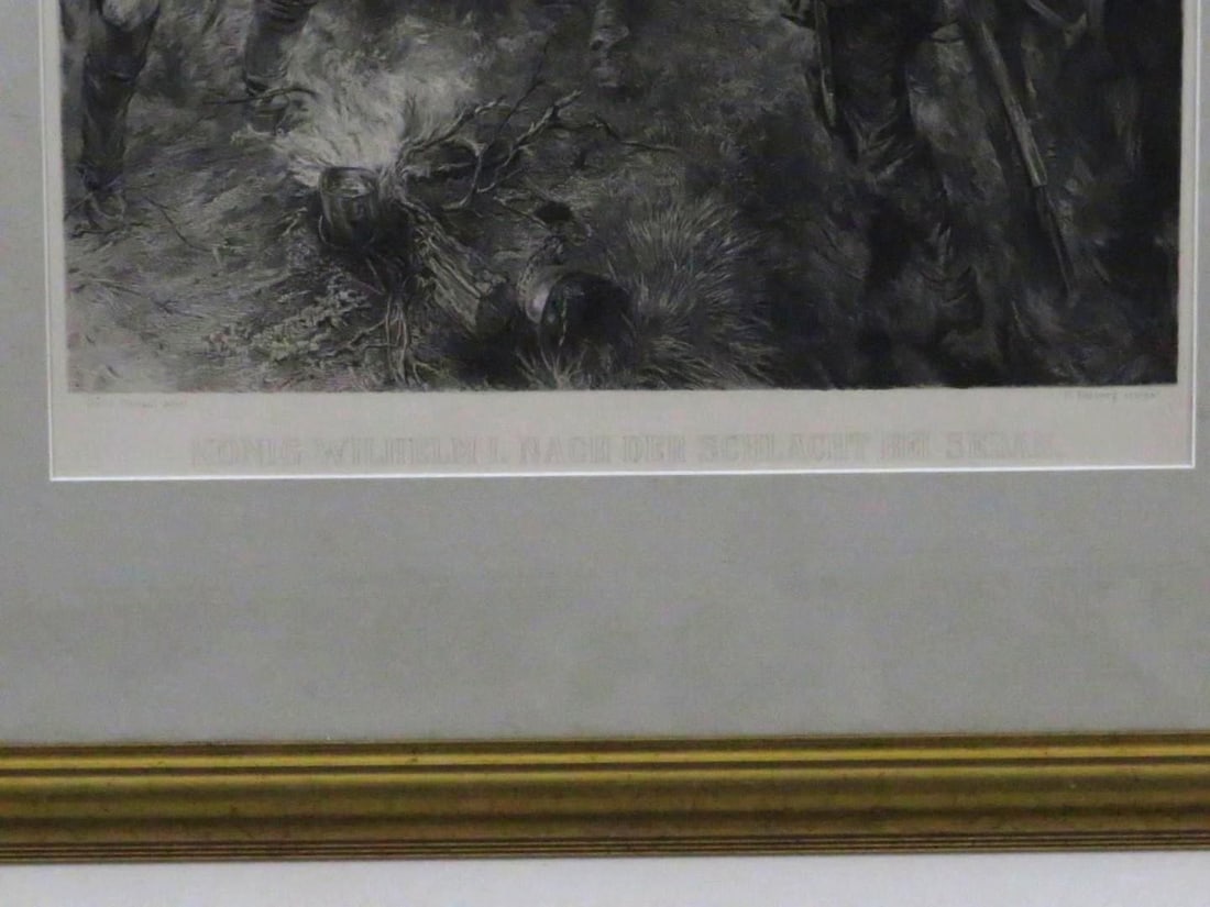 E. Forberg "Wilhelm I. Visits His Soldiers" Etching - 13