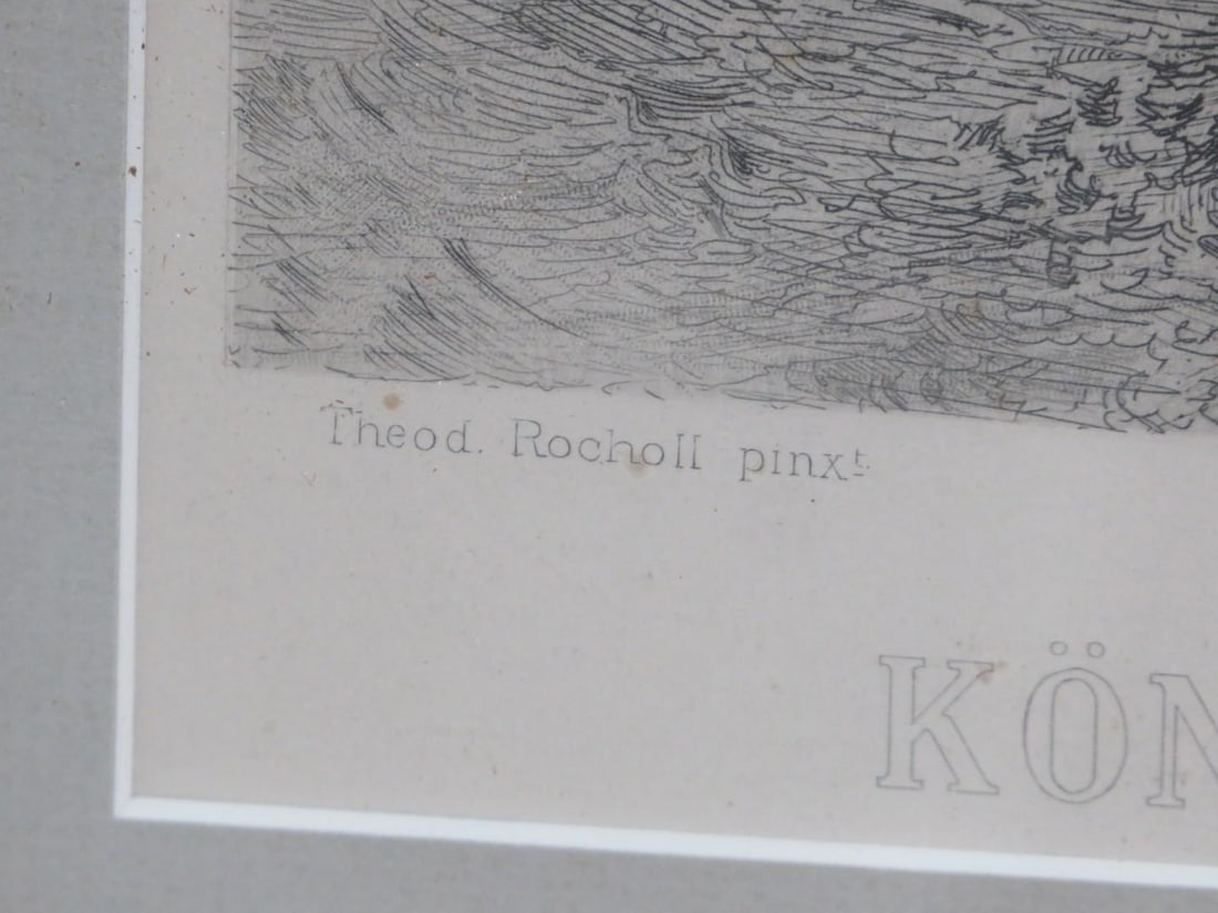 E. Forberg "Wilhelm I. Visits His Soldiers" Etching - 8