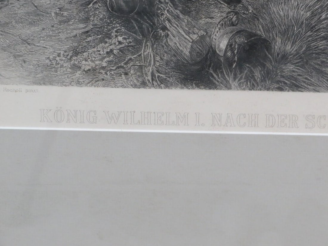 E. Forberg "Wilhelm I. Visits His Soldiers" Etching - 9