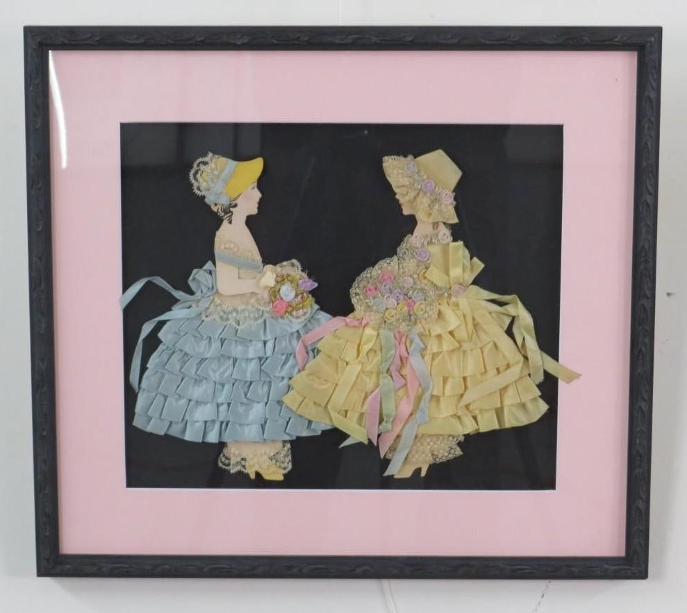 (2) Ribbon Embellished Paper Dolls "Ribbon Dolls" - 13