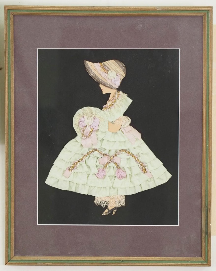 (2) Ribbon Embellished Paper Dolls "Ribbon Dolls" - 4