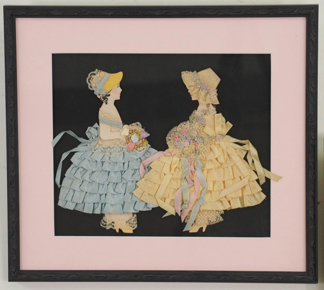 (2) Ribbon Embellished Paper Dolls "Ribbon Dolls" - 5