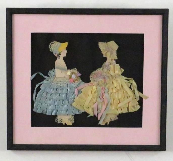 (2) Ribbon Embellished Paper Dolls "Ribbon Dolls" - 7