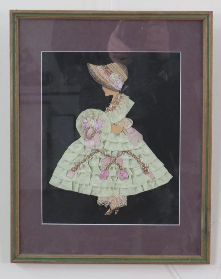 (2) Ribbon Embellished Paper Dolls "Ribbon Dolls" - 9