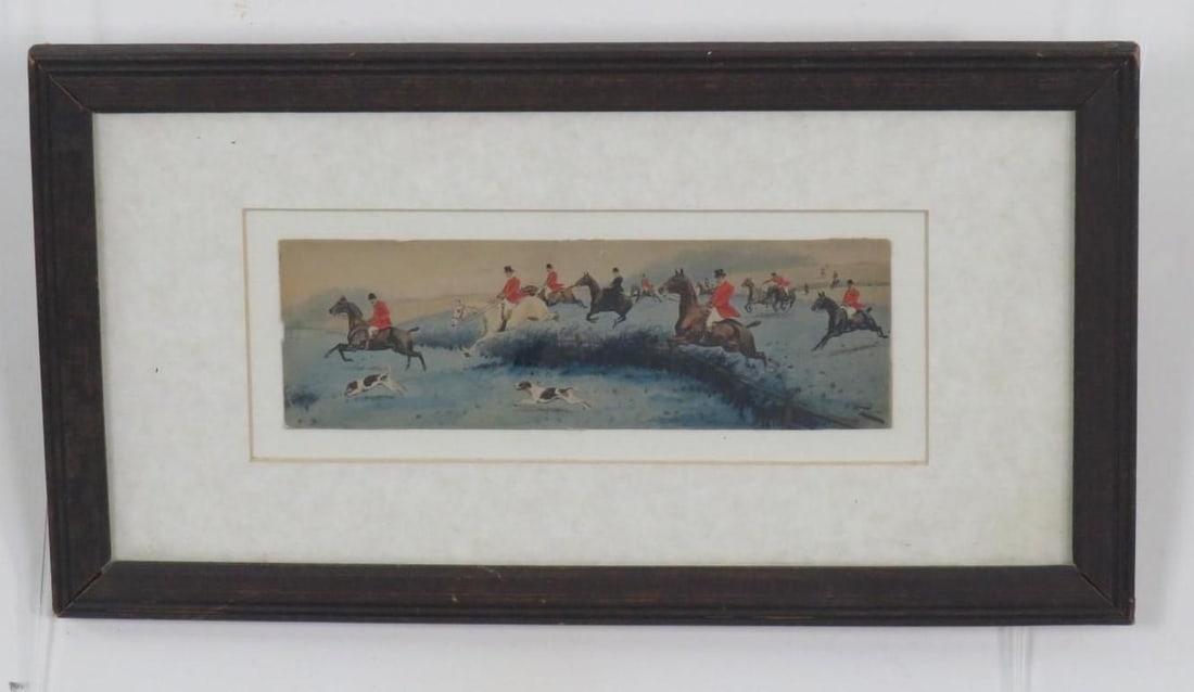 George Wright Watercolor on Paper: SLR, "G. Wright", 17.5" x 13.25" framed 