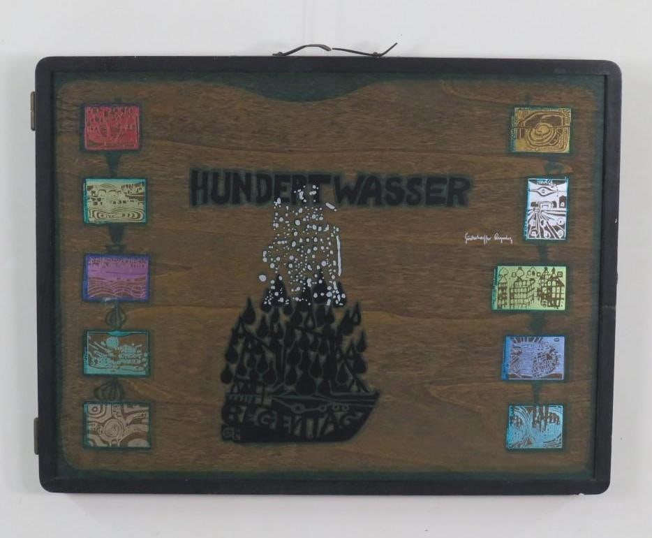 Friedensreich Hundertwasser Painted Wood Case - 2