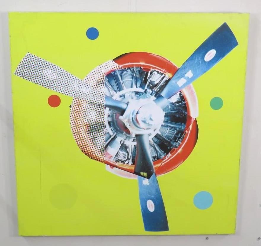 Print on Canvas: Unidentified Signature "2006" signed en reverso, 44" x 44" 