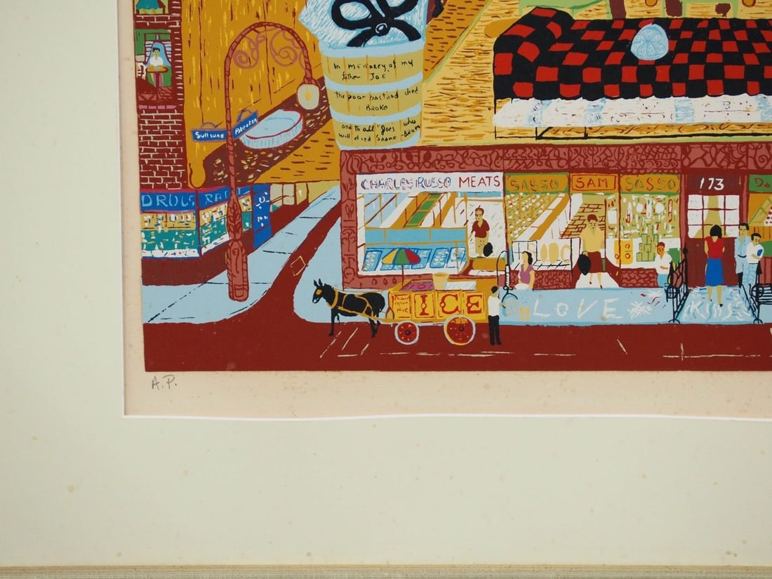 Ralph Fasanella "Family Supper" Print on Paper - 6