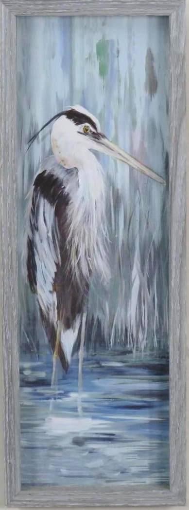 Julie Derice "Standing Heron" Print on Masonite - 2