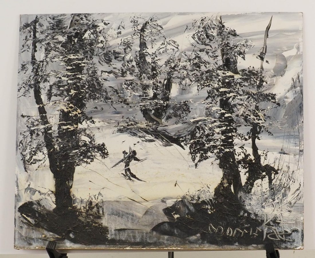 Morris Katz Untitled Oil on Artist Board Painting (1 of 5)