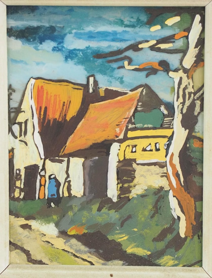 Phyllis Ellstein Untitled Acrylic on Glass Painting - 3