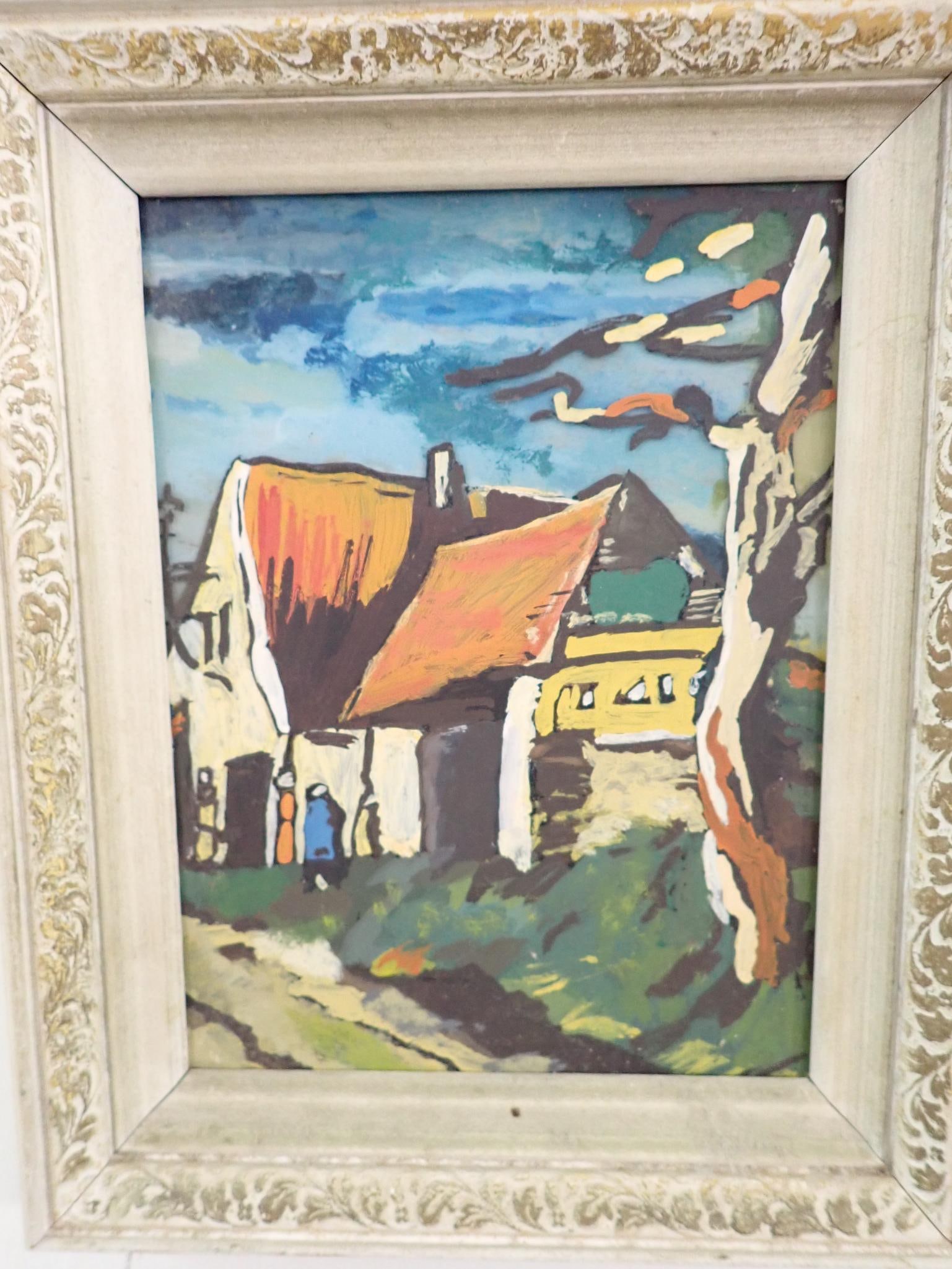 Phyllis Ellstein Untitled Acrylic on Glass Painting - 4