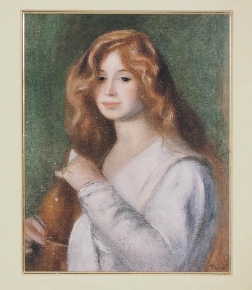 "Girl Combing Hair" Print on Paper - 3