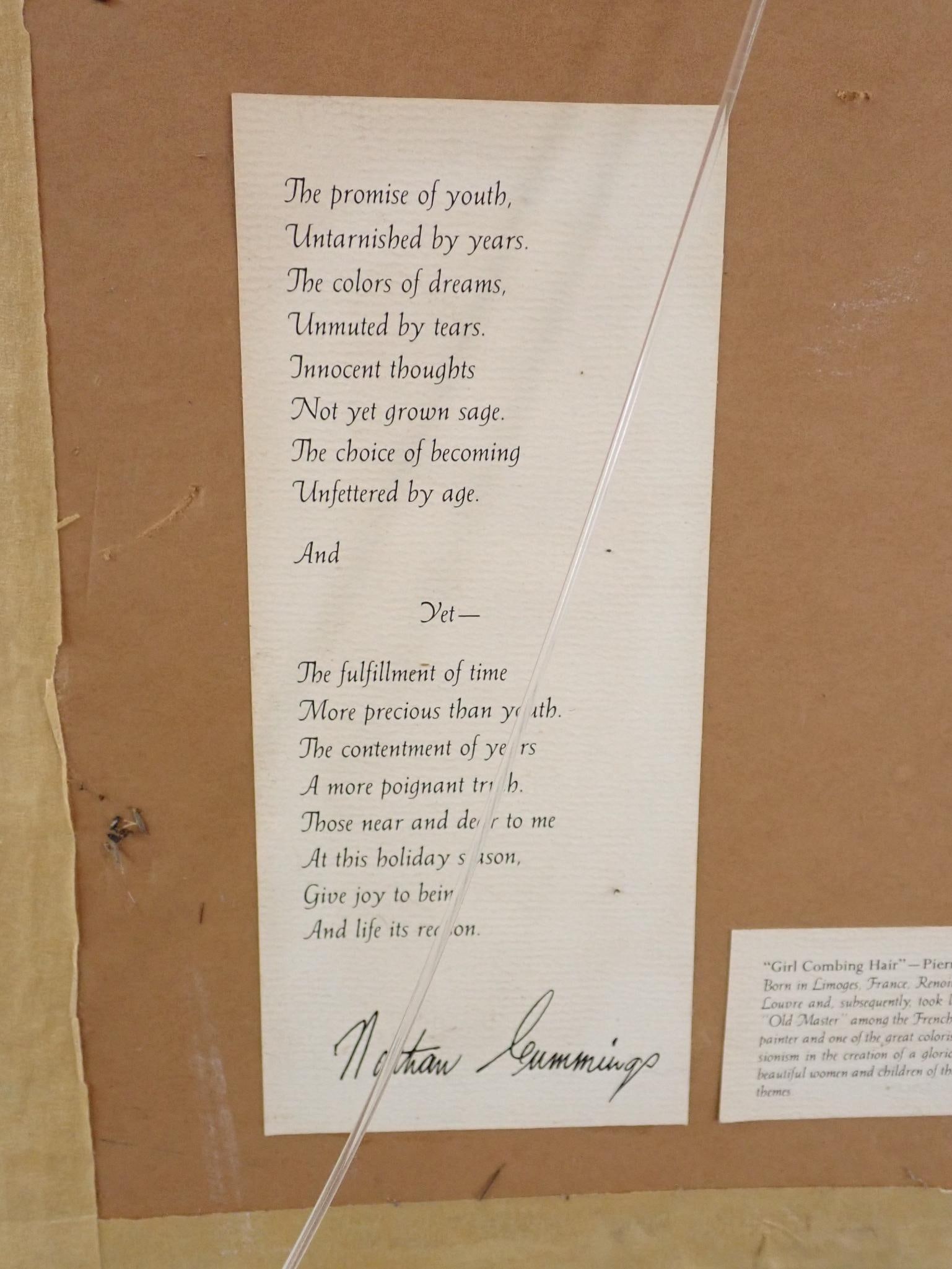 "Girl Combing Hair" Print on Paper - 6