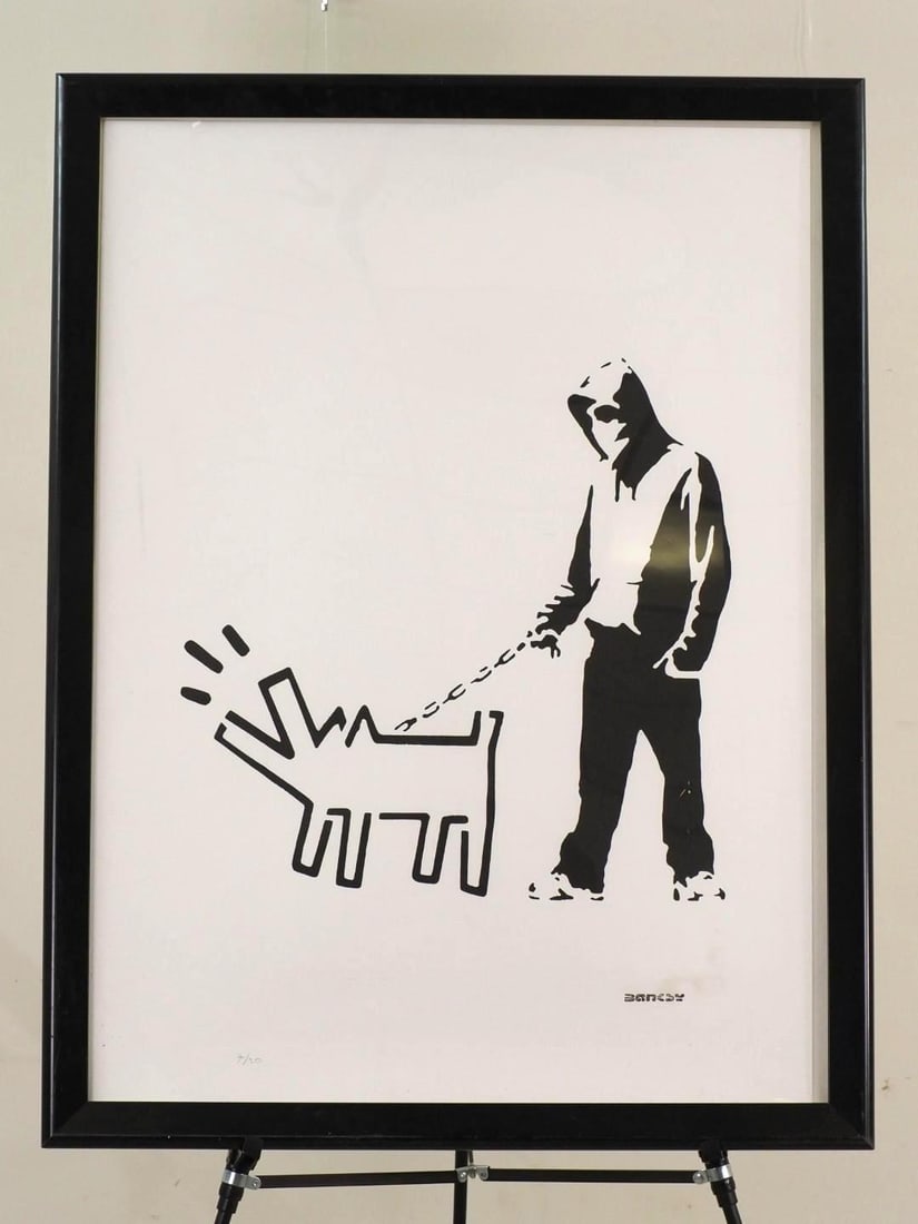 Banksy "Choose Your Weapon" Print on Paper: 7/30, 41.5" x 31.5" framed