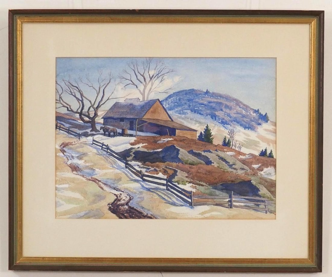 Dorothea Tabor Stafford "Old Sugar House" Watercolor on Paper Painting (1 of 7)