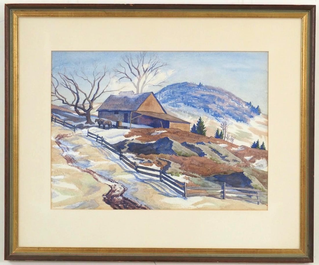 Dorothea Tabor Stafford "Old Sugar House" Watercolor on Paper Painting - 2