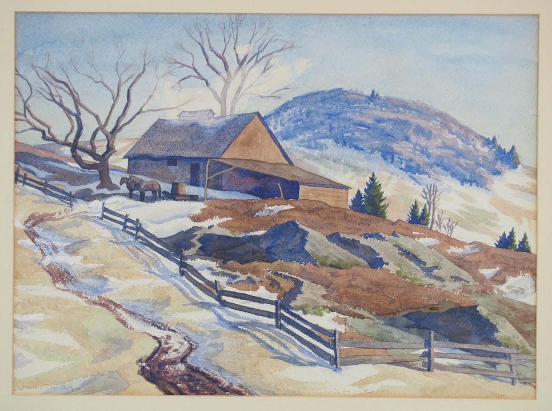 Dorothea Tabor Stafford "Old Sugar House" Watercolor on Paper Painting - 3