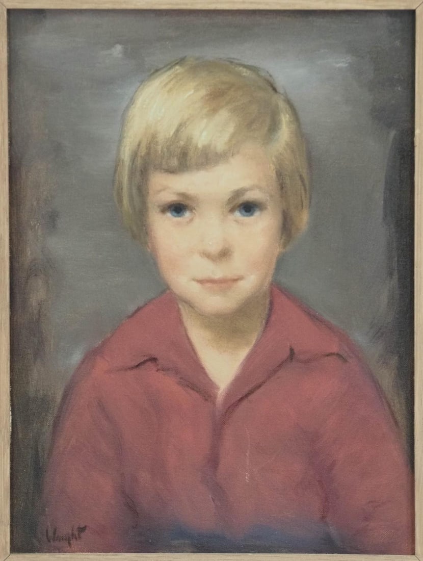 Stan Marc Wright "Portrait I" Oil on Panel Painting - 3