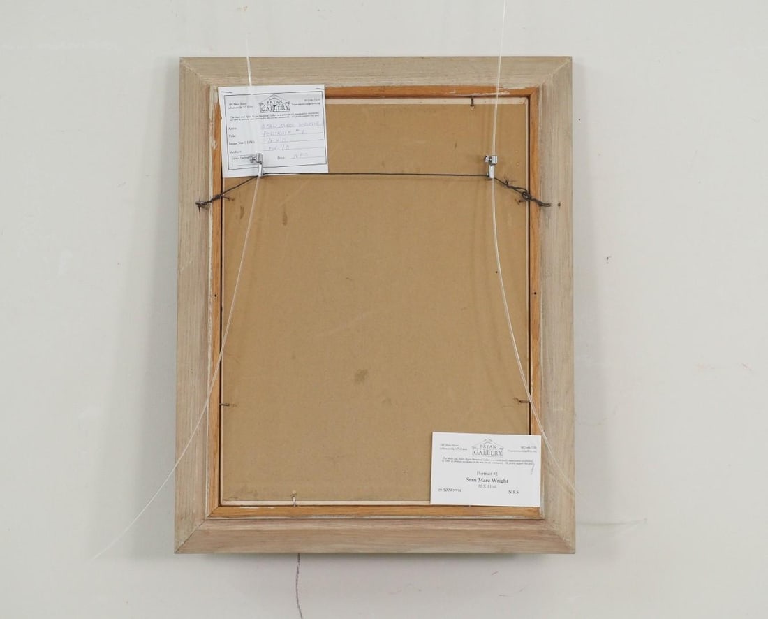 Stan Marc Wright "Portrait I" Oil on Panel Painting - 8