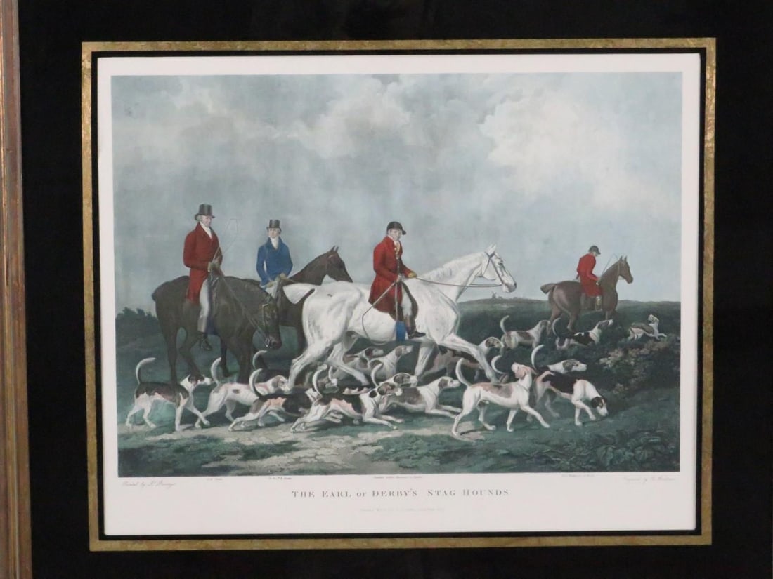 "The Earl of Derby's Stag Hounds" Print on Paper - 2