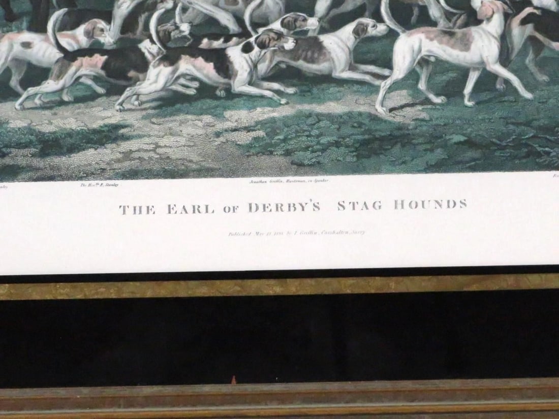 "The Earl of Derby's Stag Hounds" Print on Paper - 3