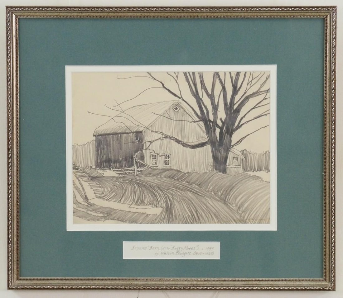 Walton Blodgett "Bryan's Barn" Graphite on Paper - 2