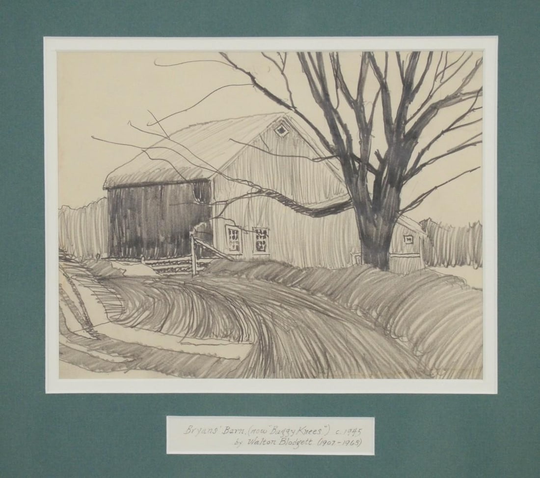 Walton Blodgett "Bryan's Barn" Graphite on Paper - 3
