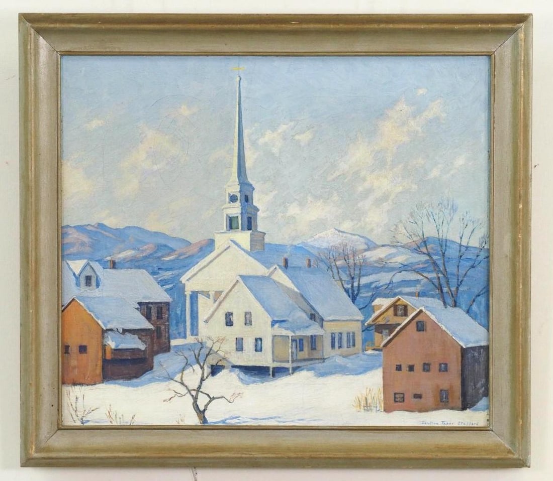 Dorothea Tabor Stafford "Winter Shadows" Oil on Canvas Painting (1 of 6)