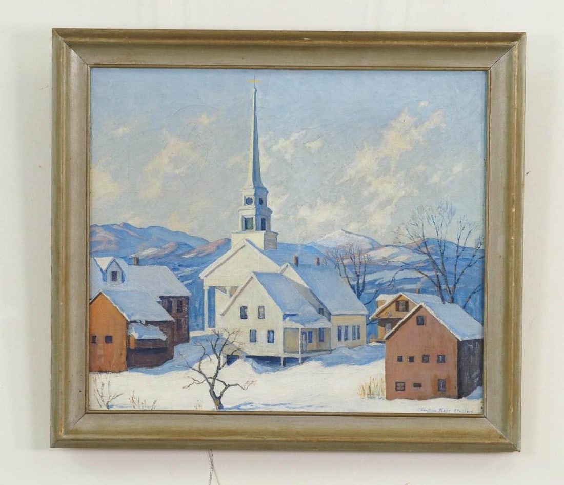 Dorothea Tabor Stafford "Winter Shadows" Oil on Canvas Painting - 3