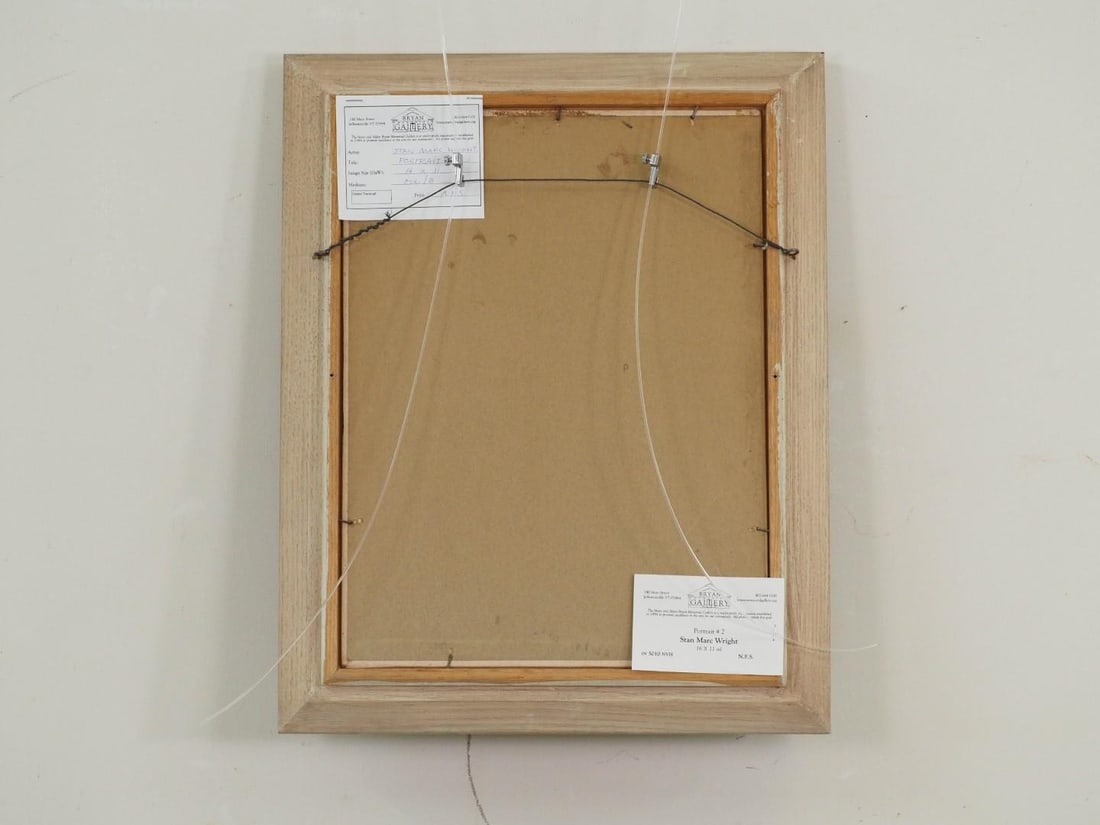 Stan Marc Wright "Portrait II" Oil on Panel Painting - 10