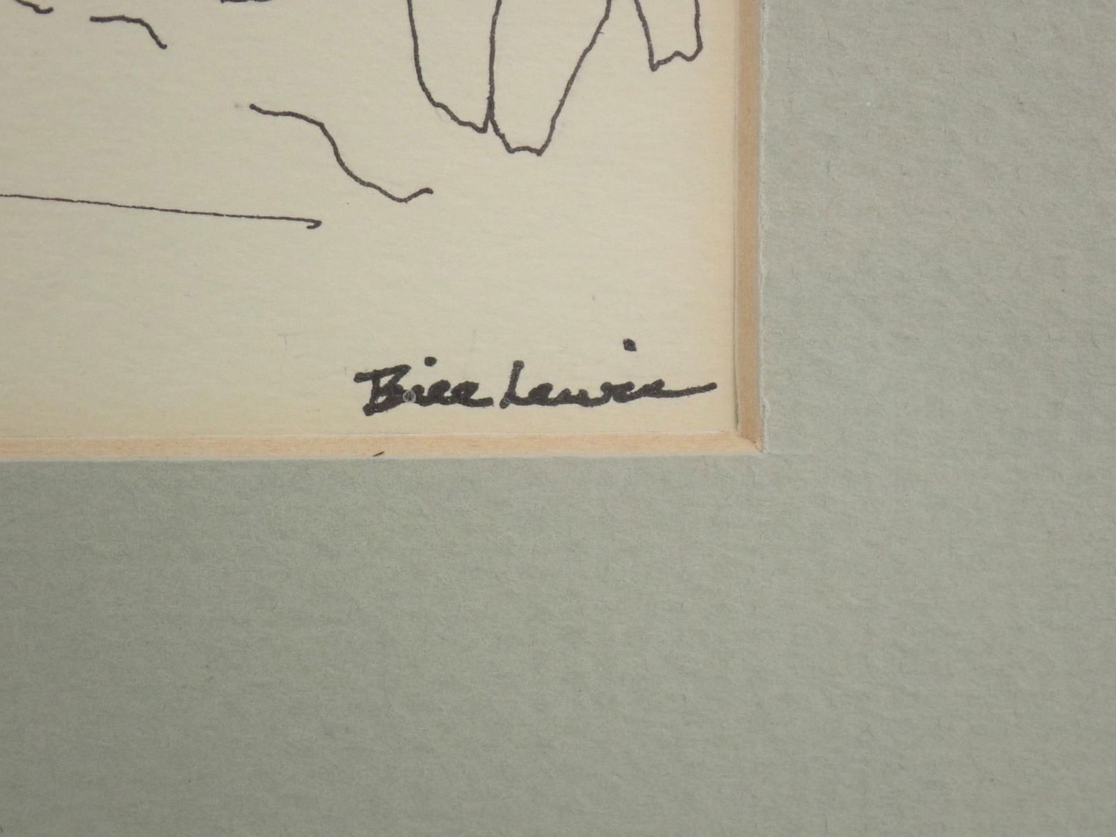 Bill Lewis "Peter Duchin" Pen of Paper Sketch - 5