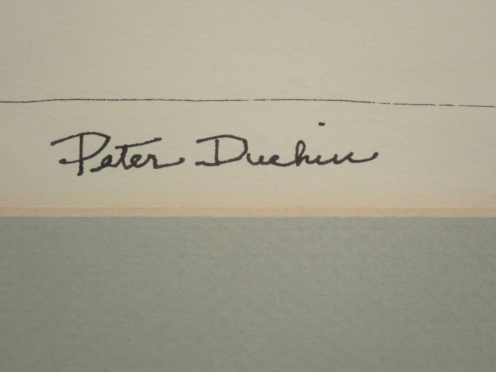 Bill Lewis "Peter Duchin" Pen of Paper Sketch - 6