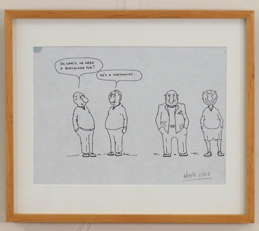 "He's a cartoonist.." Print of Digital Cartoon (1 of 7)