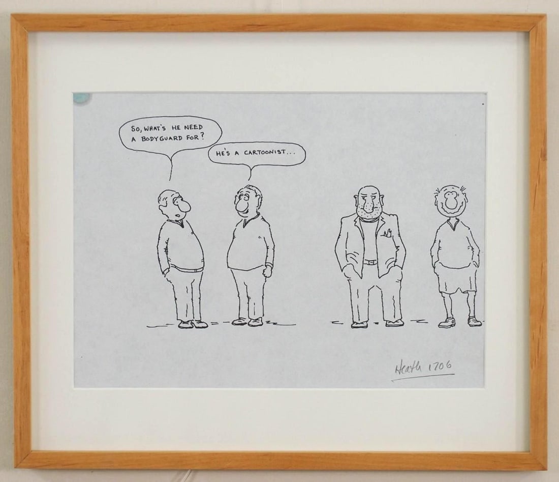 "He's a cartoonist.." Print of Digital Cartoon - 2